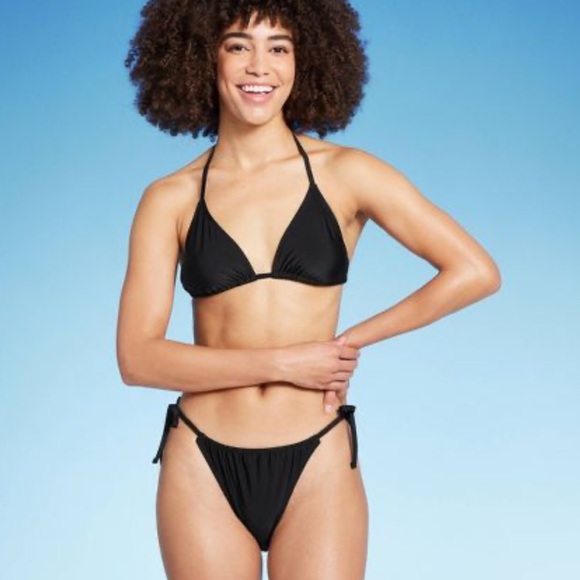 BLACK BIKINI BOTTOMS - Picture 3 of 5